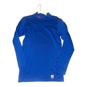 Nike Pro Thermal Blue Florida Mock Neck Compression Shirt, Mens Large